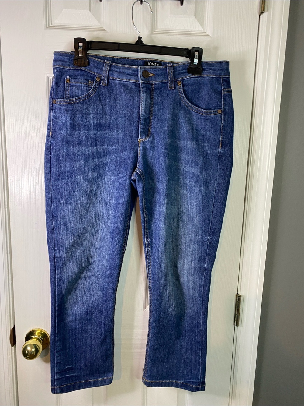 Jones New York Blue Straight-Leg Women's Capris Size 10.